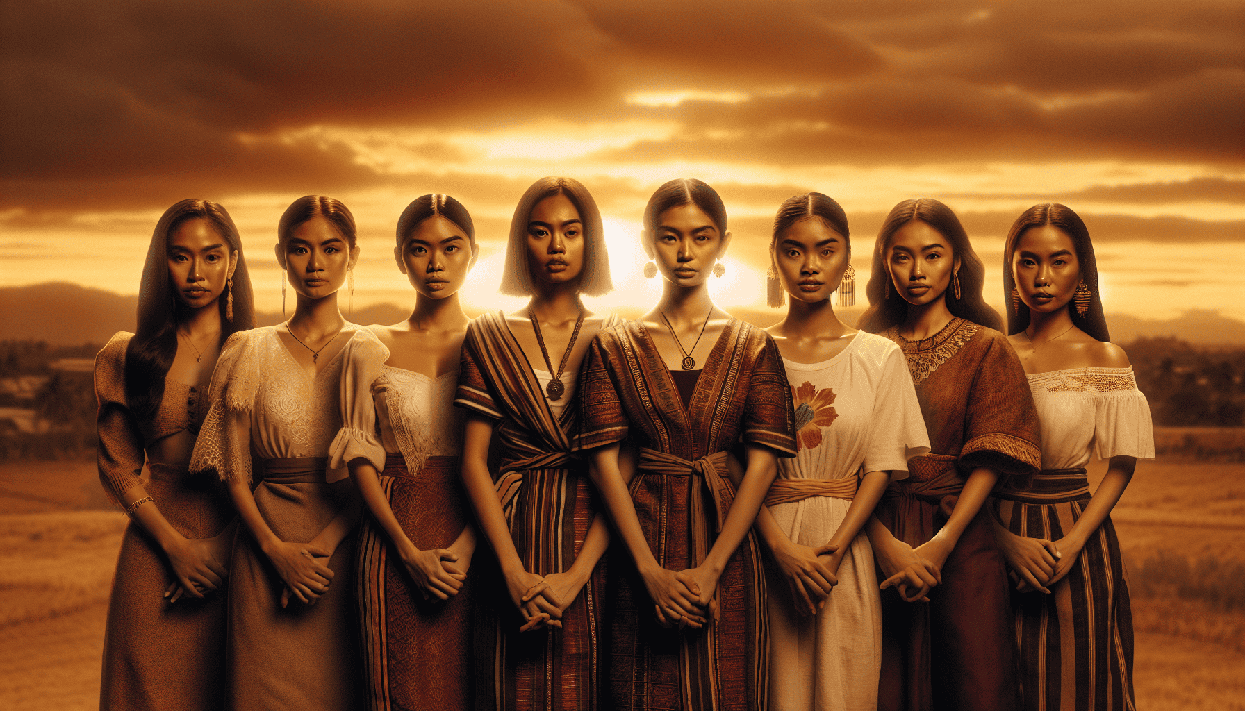 Filipina women embracing strength and beauty