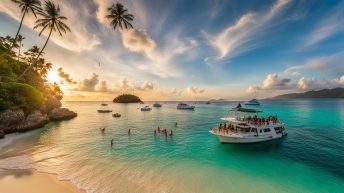 Boracay Island Hopping w Cliff Jumping and Sunset Boat Party Cruise