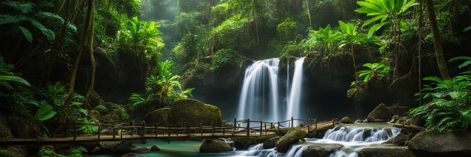 Inambakan Falls in Ginatilan, cebu philippines