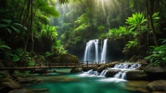 Inambakan Falls in Ginatilan, cebu philippines