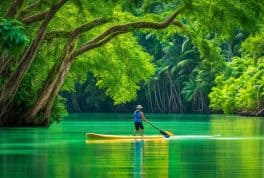 Paddleboarding in Loboc River, bohol philippines