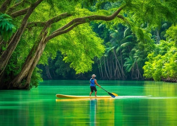 Paddleboarding in Loboc River, bohol philippines