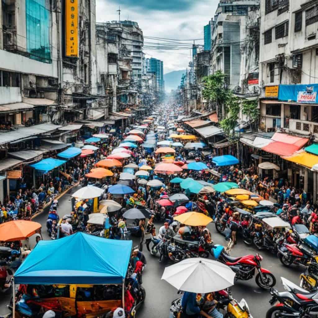 Crowded cities in the Philippines