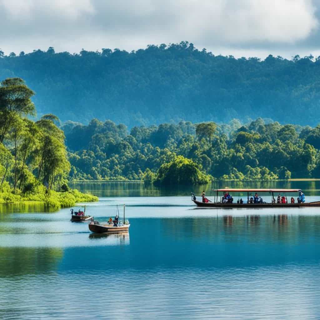 Lake Pandin and Lake Yambo