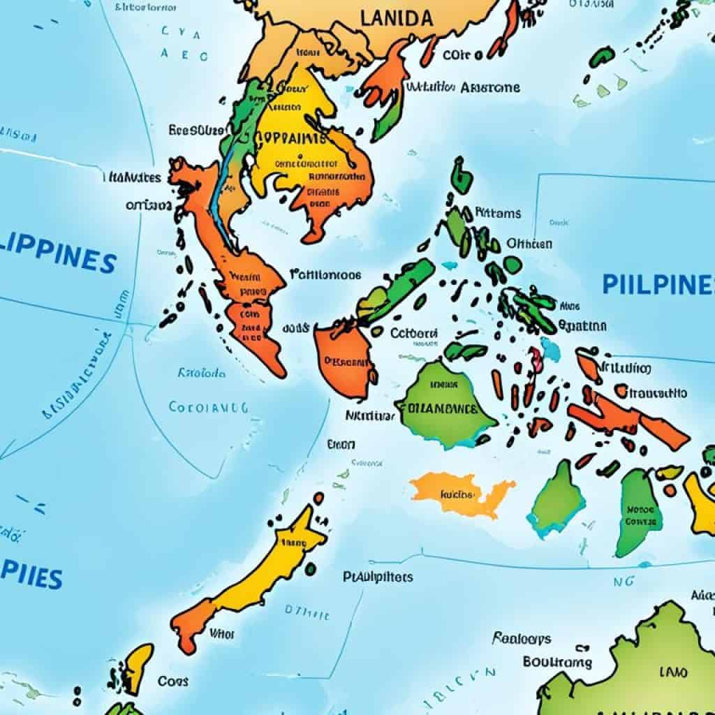Philippines political map with regions