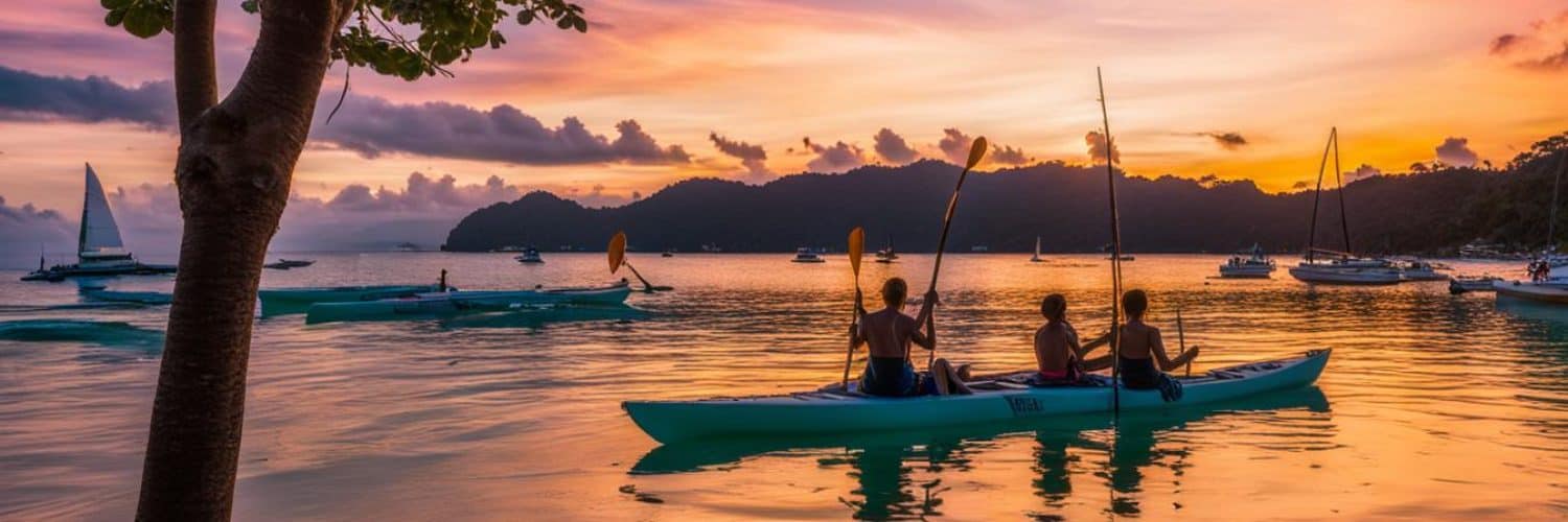 Boracay Sunset Cruise with Kayak Paddle Board and Mermaid Tail
