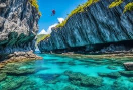 Cliff Jumping at Magpupungko Rock Pools, Siargao Philippines