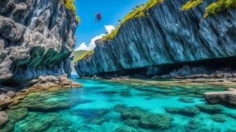 Cliff Jumping at Magpupungko Rock Pools, Siargao Philippines