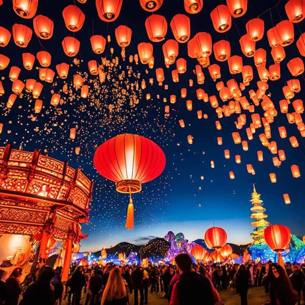 Giant lanterns at the Giant Lantern Festival
