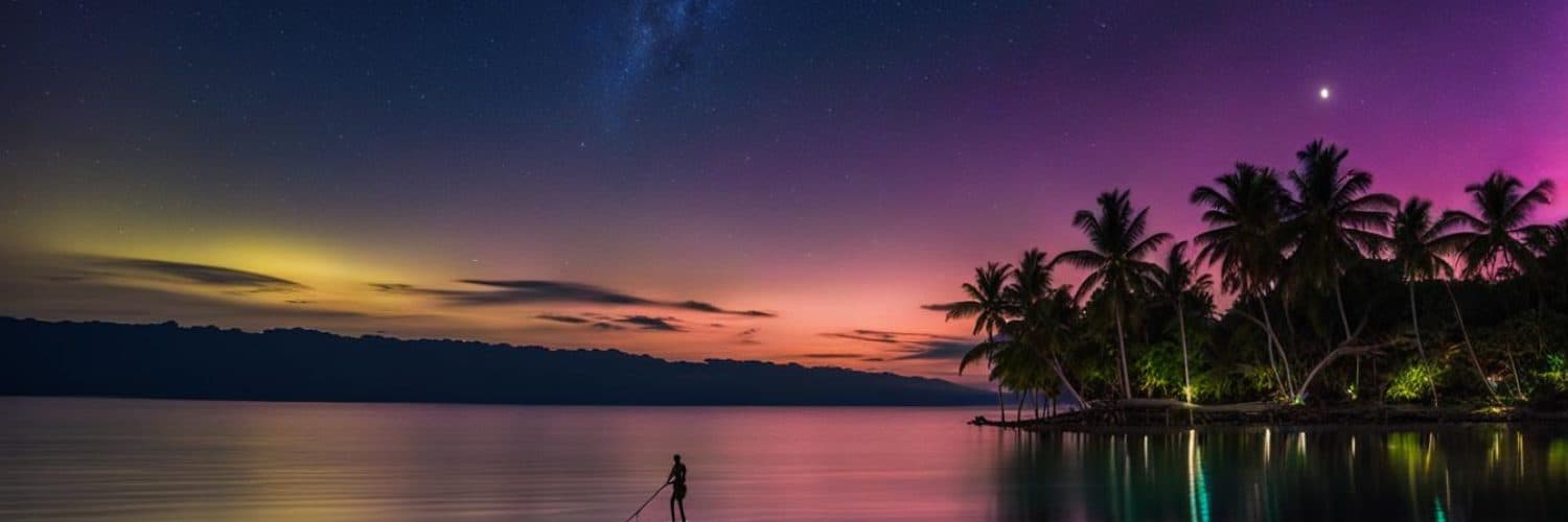 Nighttime Stand-up Paddleboarding, Siquijor Philippines