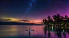 Nighttime Stand-up Paddleboarding, Siquijor Philippines