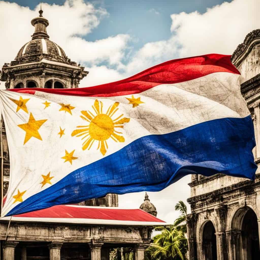 vintage Philippine flag