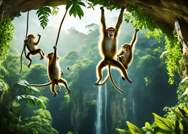 Hindang Cave And Wild Monkeys, Leyte