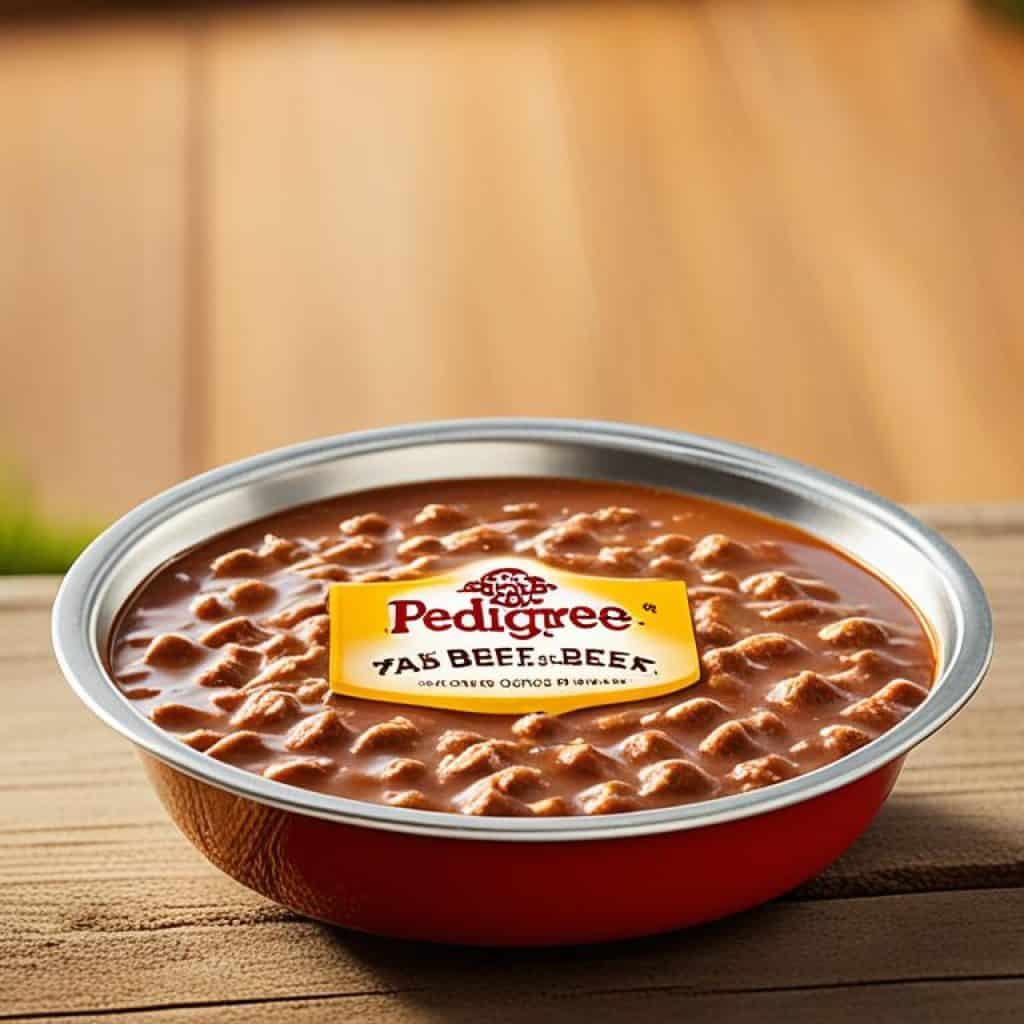 Pedigree Dog Food for Adults with Beef Flavor in Gravy