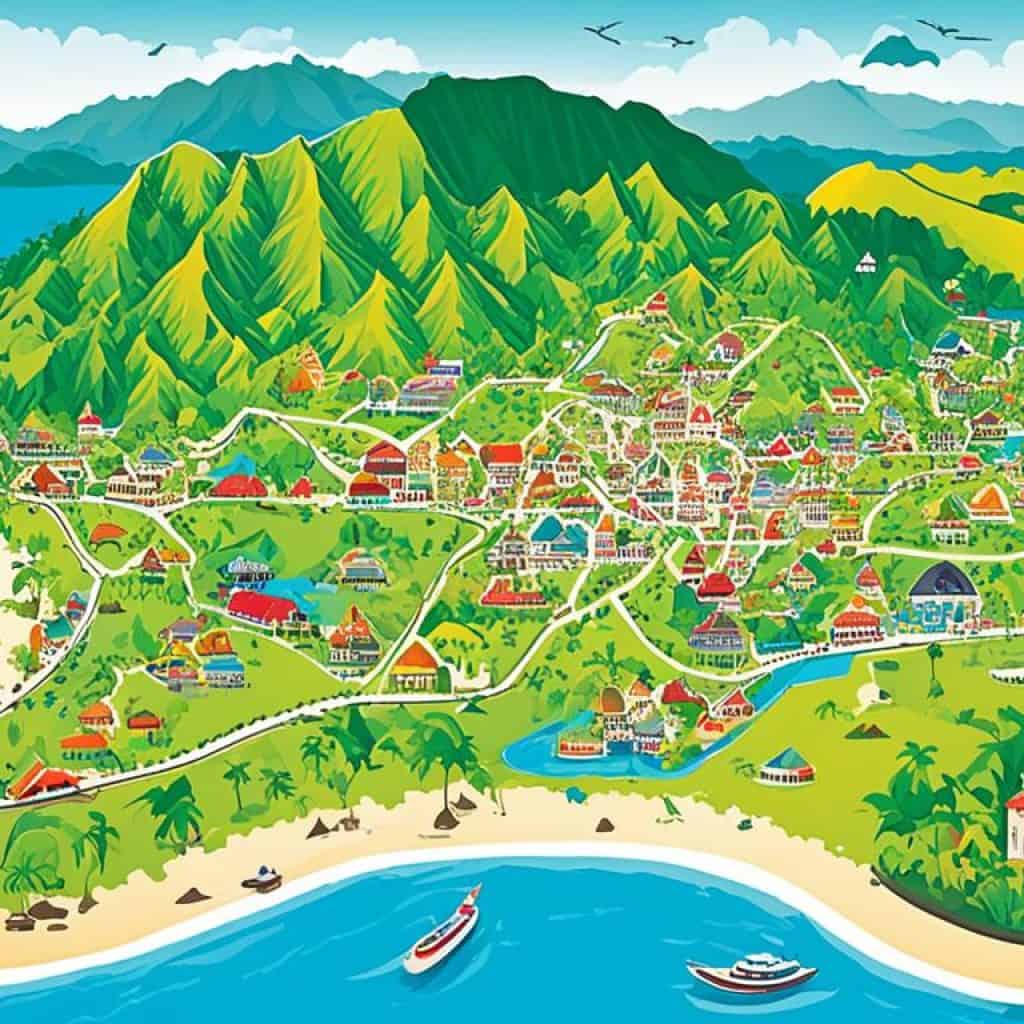 map of bohol philippines with towns