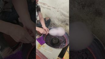 Traditional Cotton Candy Making Street Food Magic shorts Video
